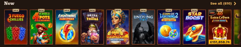 FatPirate “New” games row with fresh slot releases