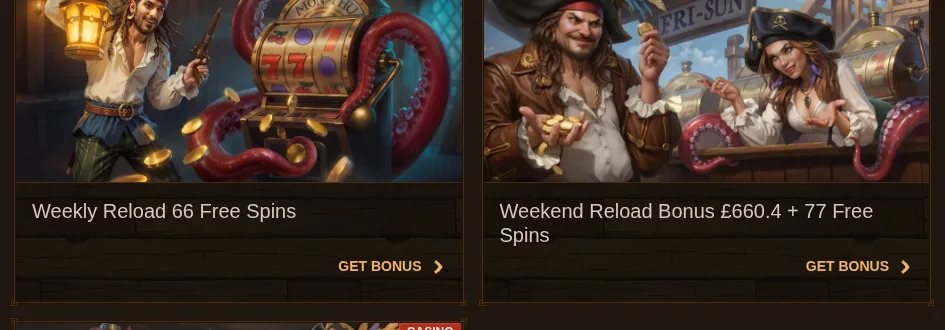 FatPirate weekly and weekend reload free-spin offers